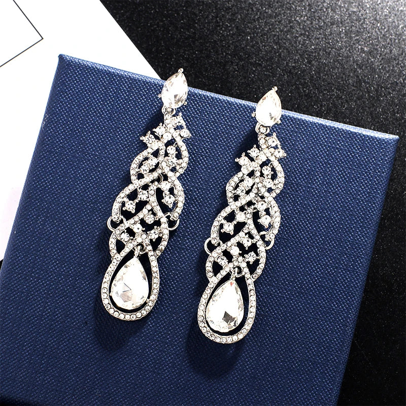 Crystal Vine Drop Earrings