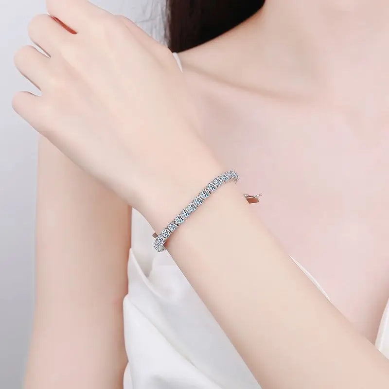 Classic Silver Tennis Bracelet