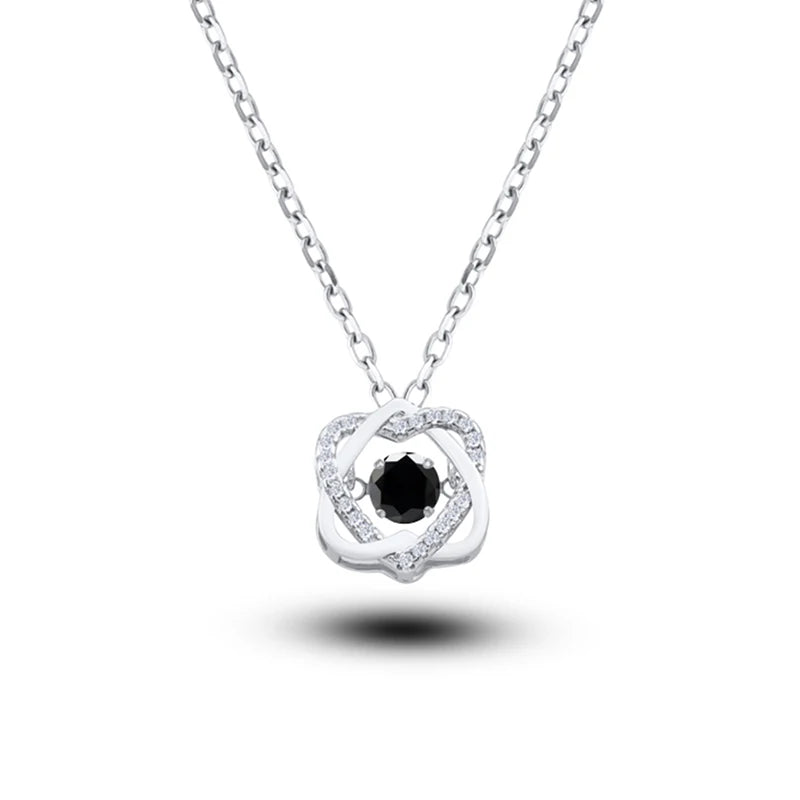 Moissanite Knot Pendant Necklace