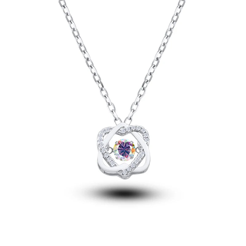 Moissanite Knot Pendant Necklace