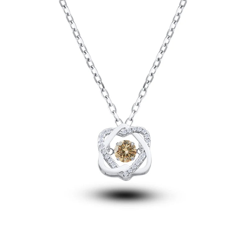 Moissanite Knot Pendant Necklace
