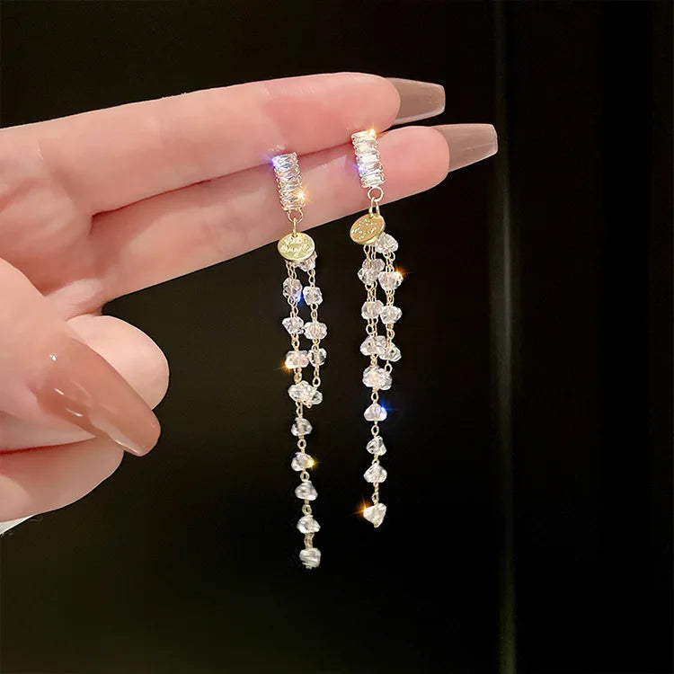 Crystal Vine Drop Earrings