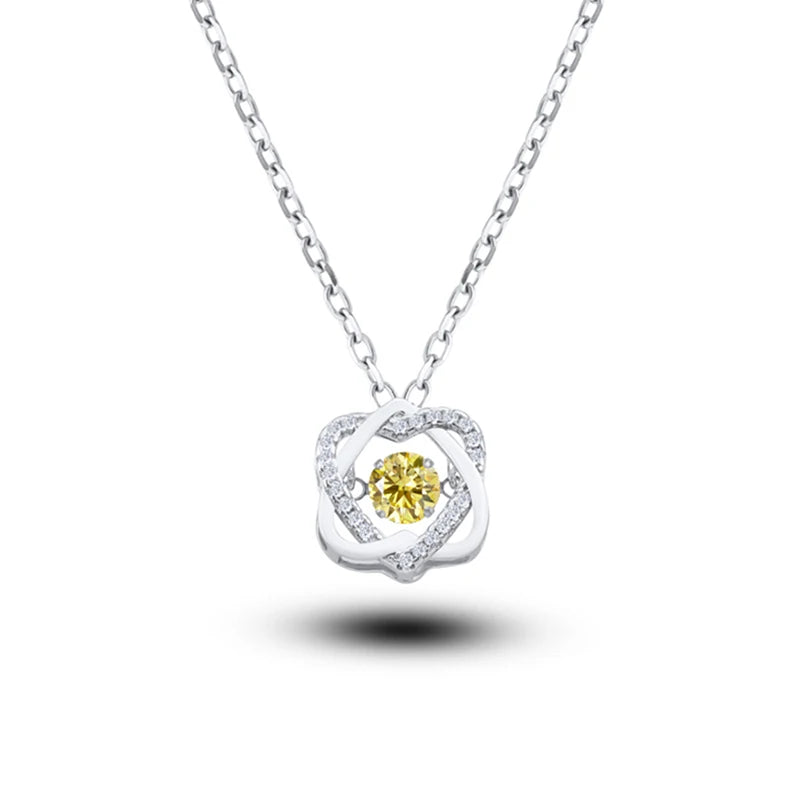 Moissanite Knot Pendant Necklace