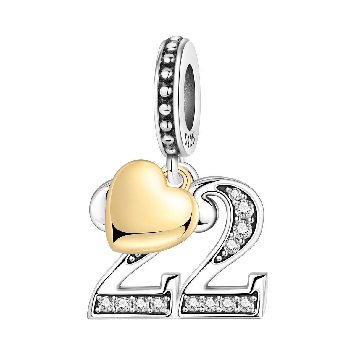 Zircon Butterfly Letter Charm