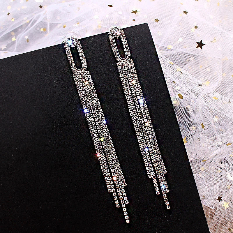 Crystal Vine Drop Earrings