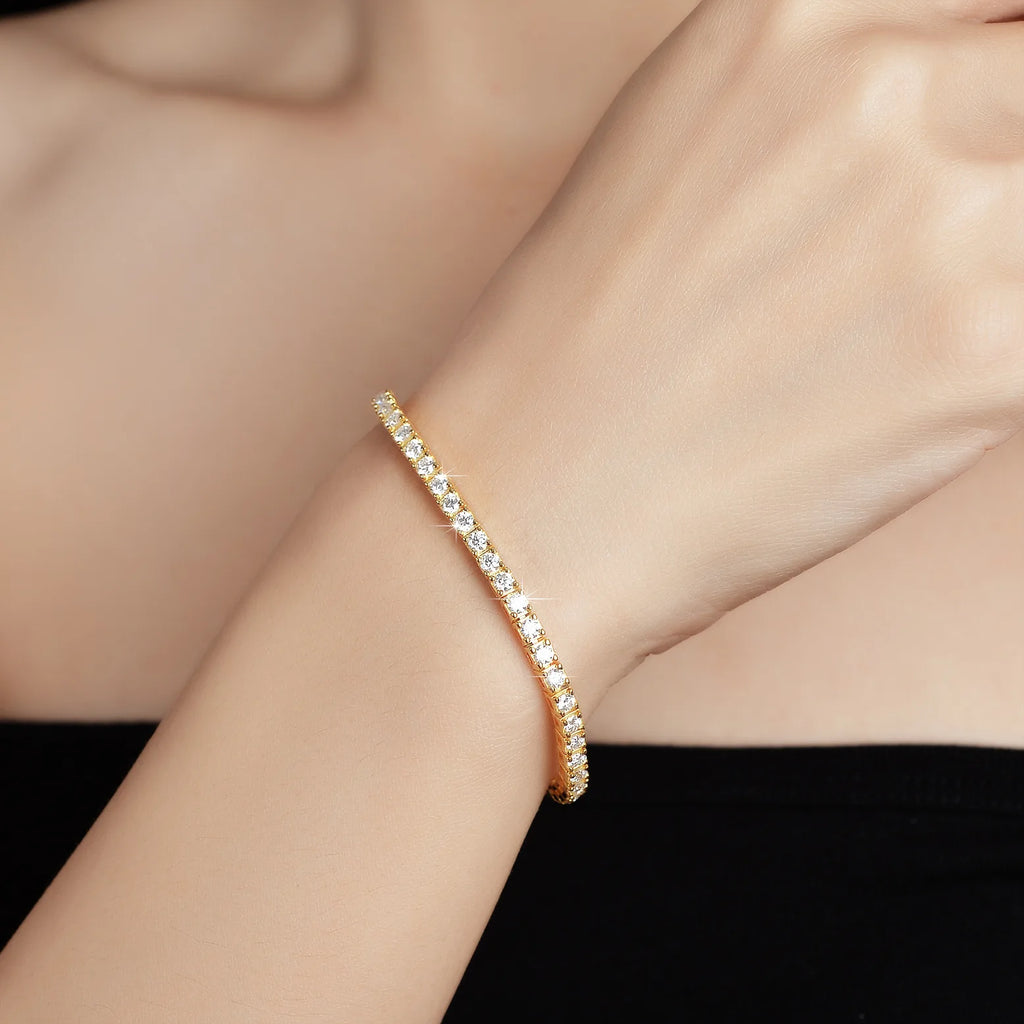 Classic Silver Tennis Bracelet
