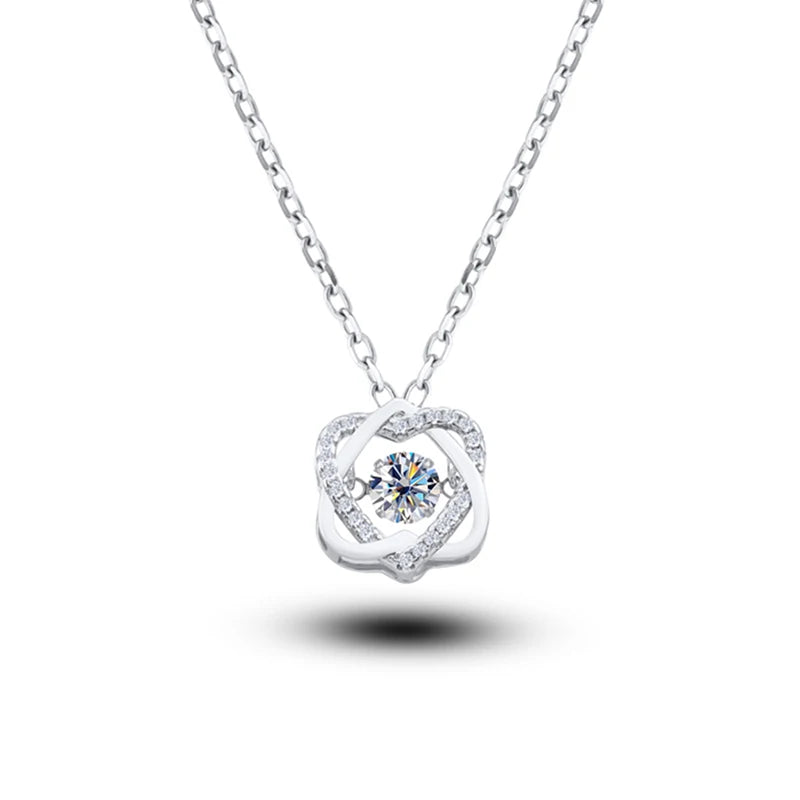 Moissanite Knot Pendant Necklace