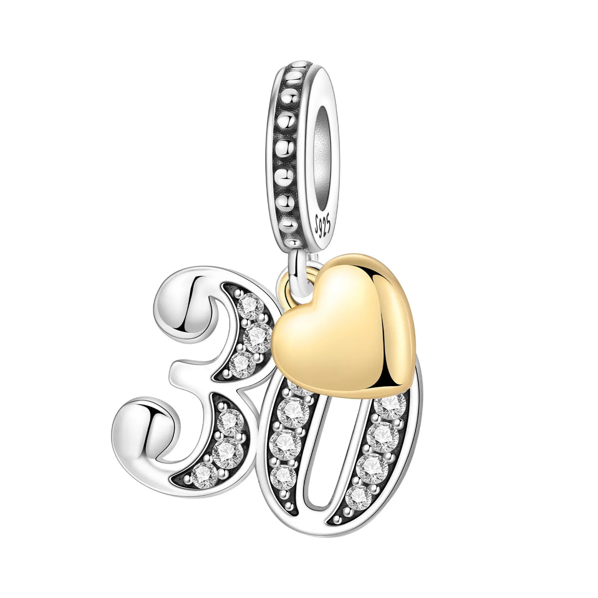 Zircon Butterfly Letter Charm
