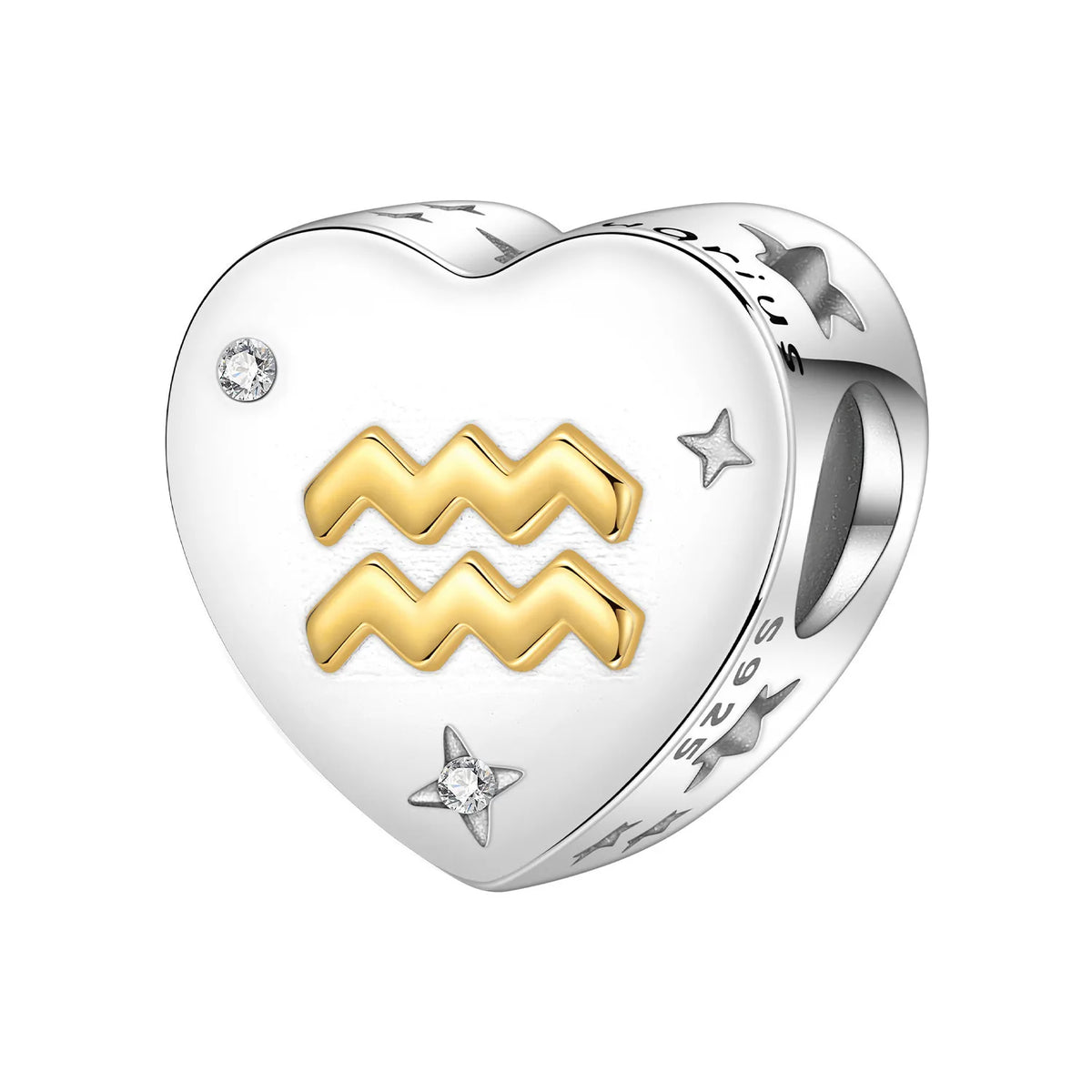 Silver Scroll Alphabet Charm