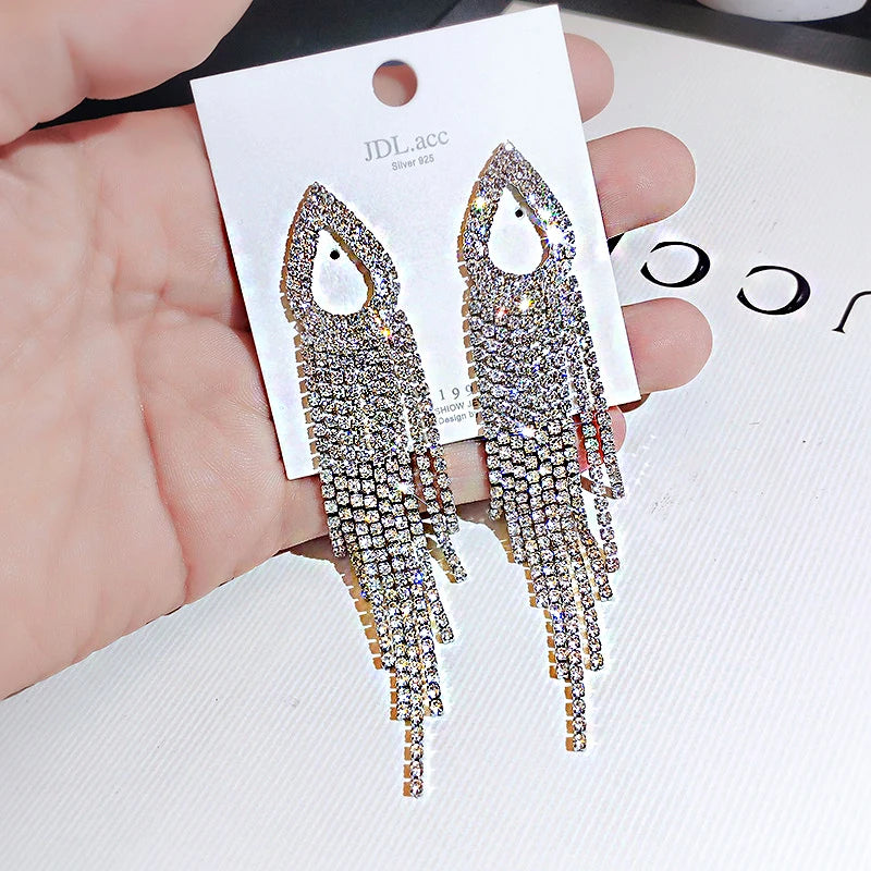 Crystal Vine Drop Earrings