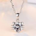 New 925 Sterling Silver Necklace Moissanite Pendant Cute for Women Noble Wedding Jewelry Fine Fashion Accessories Party Gift