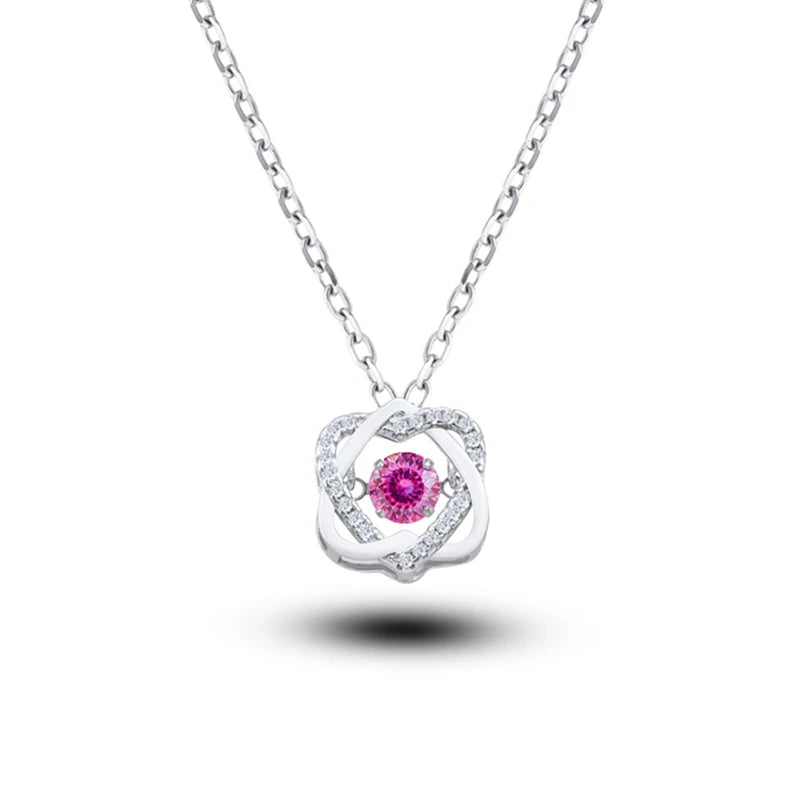 Moissanite Knot Pendant Necklace