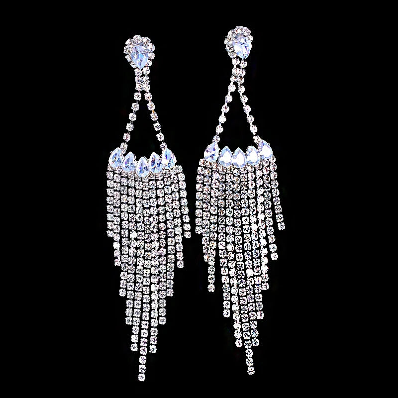 Crystal Vine Drop Earrings