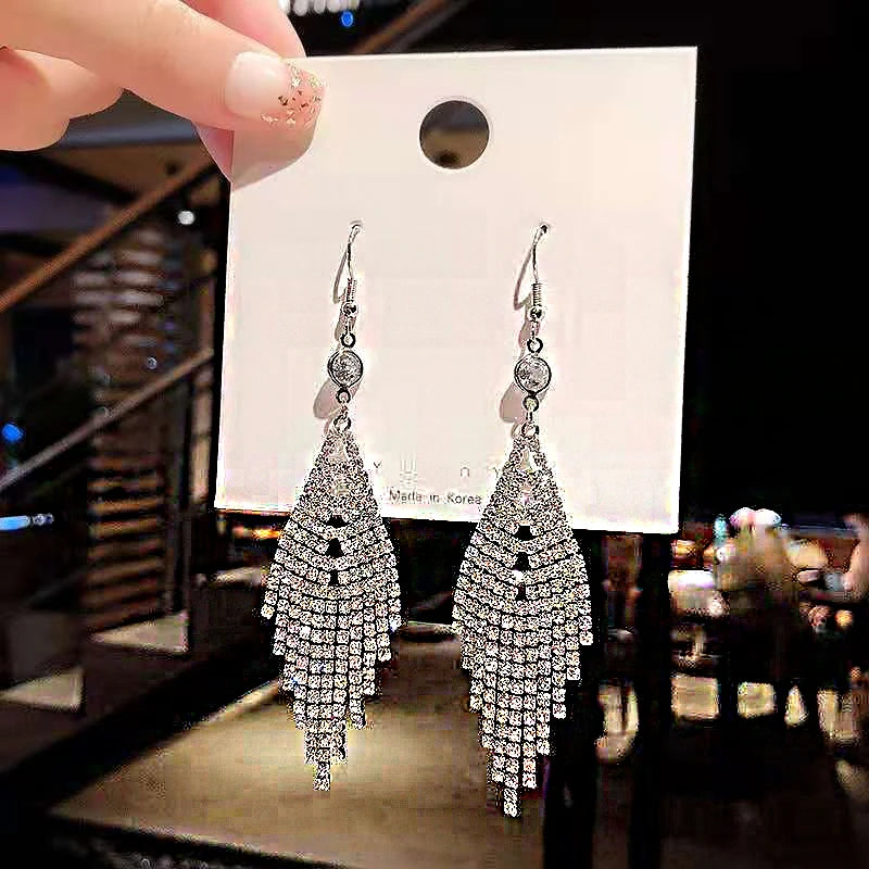 Crystal Vine Drop Earrings