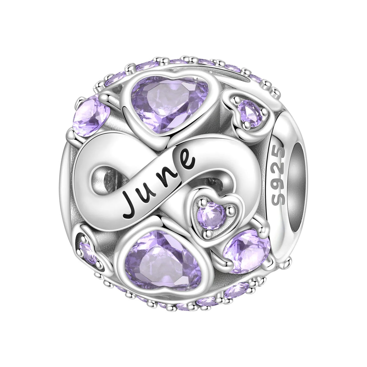 Silver Scroll Alphabet Charm