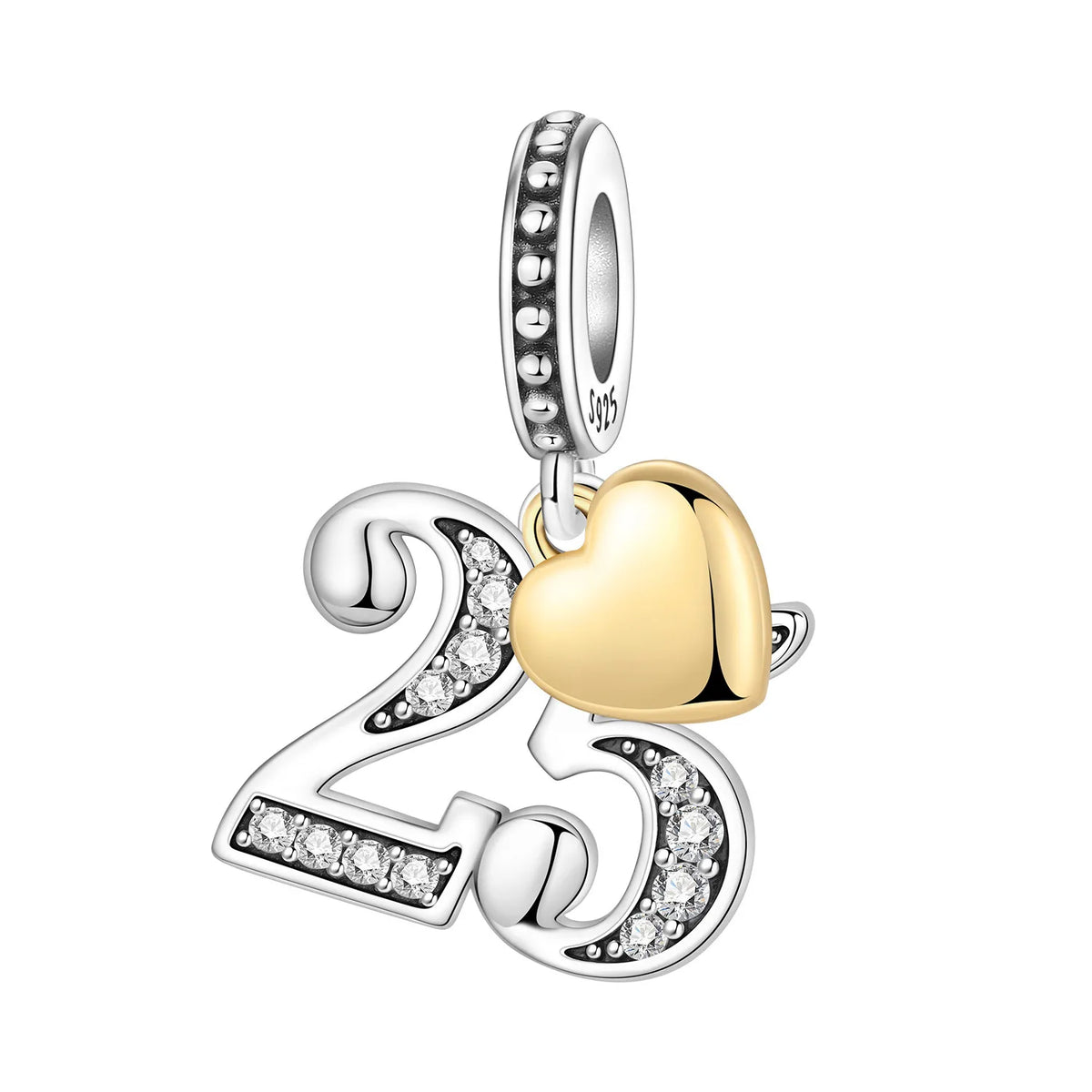 Zircon Butterfly Letter Charm