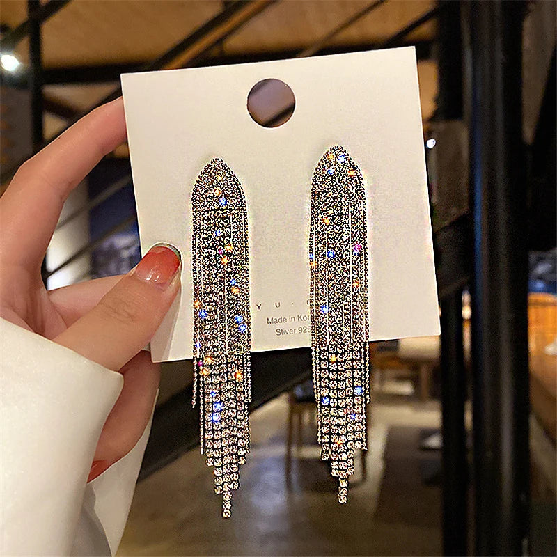 Crystal Vine Drop Earrings