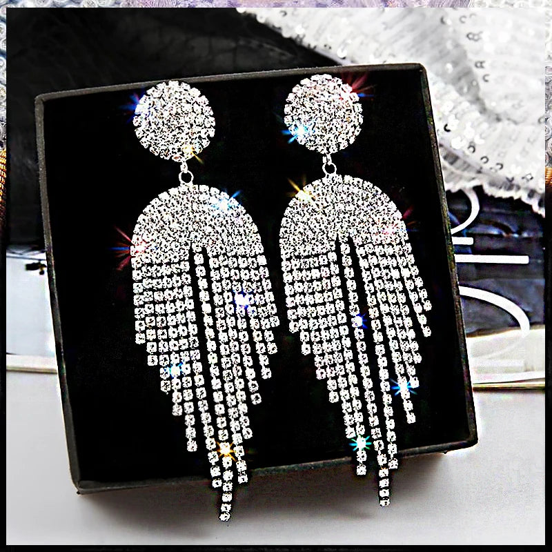 Crystal Vine Drop Earrings
