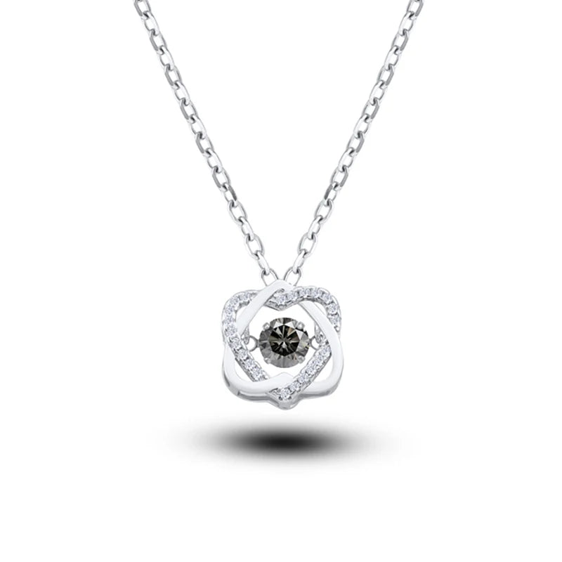 Moissanite Knot Pendant Necklace