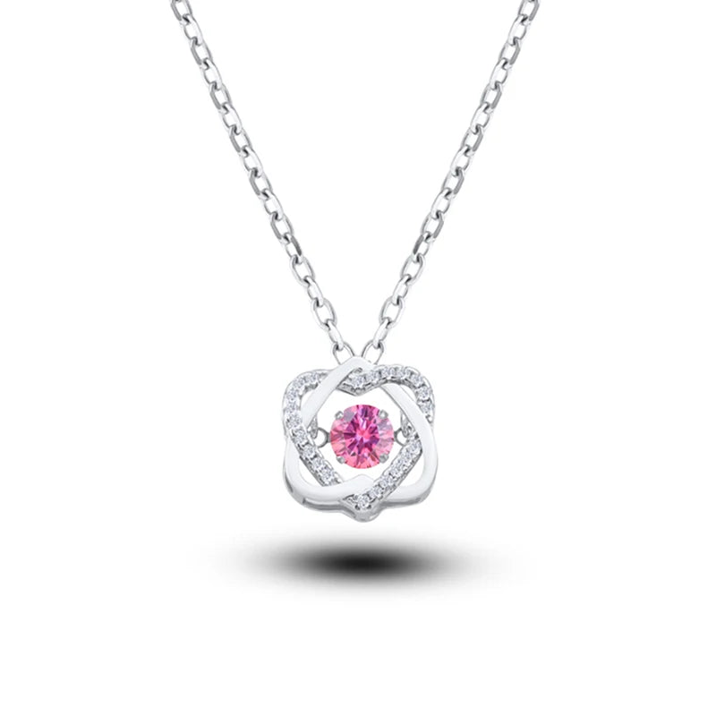 Moissanite Knot Pendant Necklace