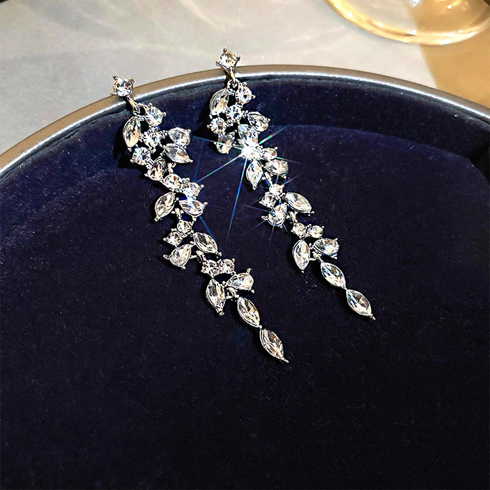 Crystal Vine Drop Earrings