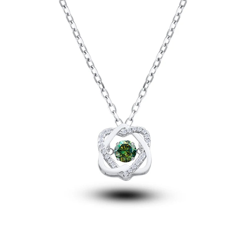 Moissanite Knot Pendant Necklace